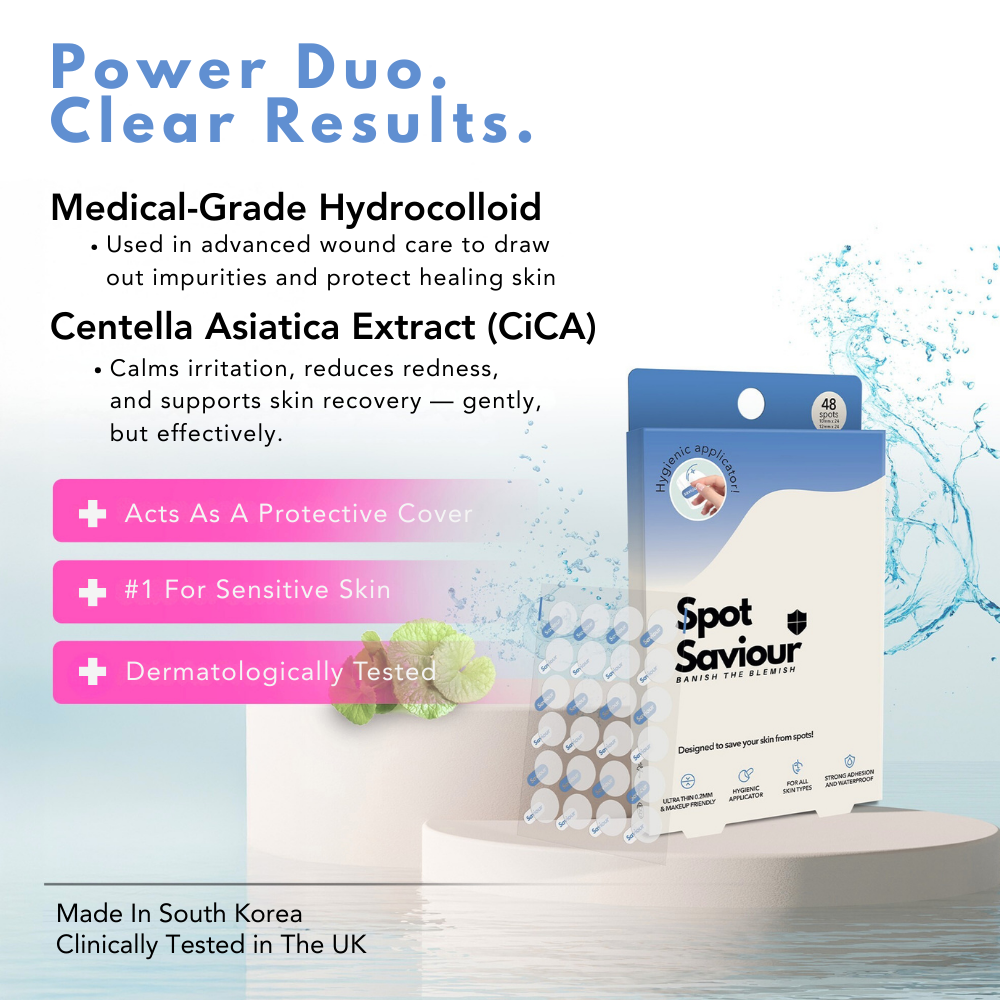 Best acne patches for sensitive skin – 24-pack hydrocolloid spot dots with hygienic applicator, dermatologist tested in the UK