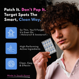 Anti-bacterial hydrocolloid stickers – 24-pack Spot Saviour acne patches for clean healing