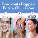How to use Spot Saviour pimple patches with hygienic touch-free applicator – 3-step guide for applying hydrocolloid acne dots
