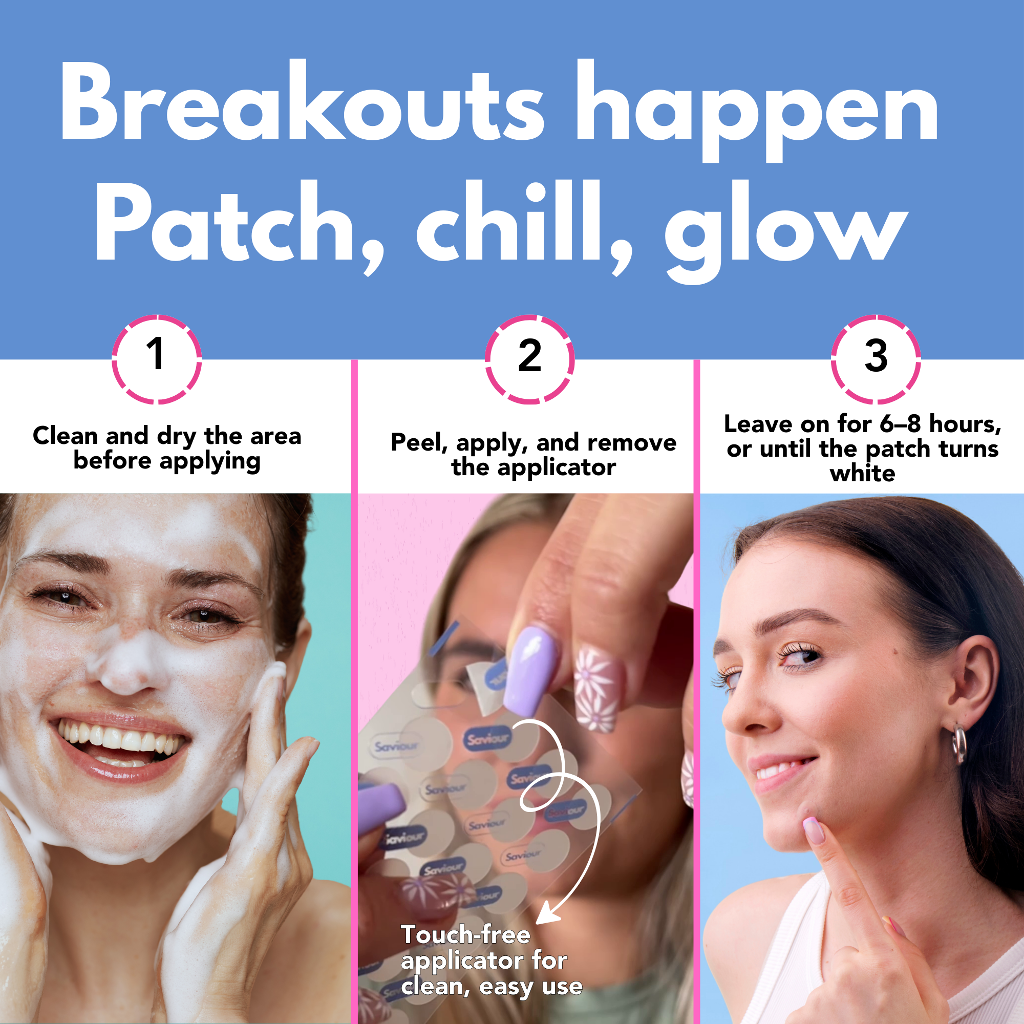 SPOT SAVIOUR Pimple Patches | 96 Hydrocolloid Spot Patches – Fast-Acting, Hygienic, Ultra-Thin, Dermatologist-Tested