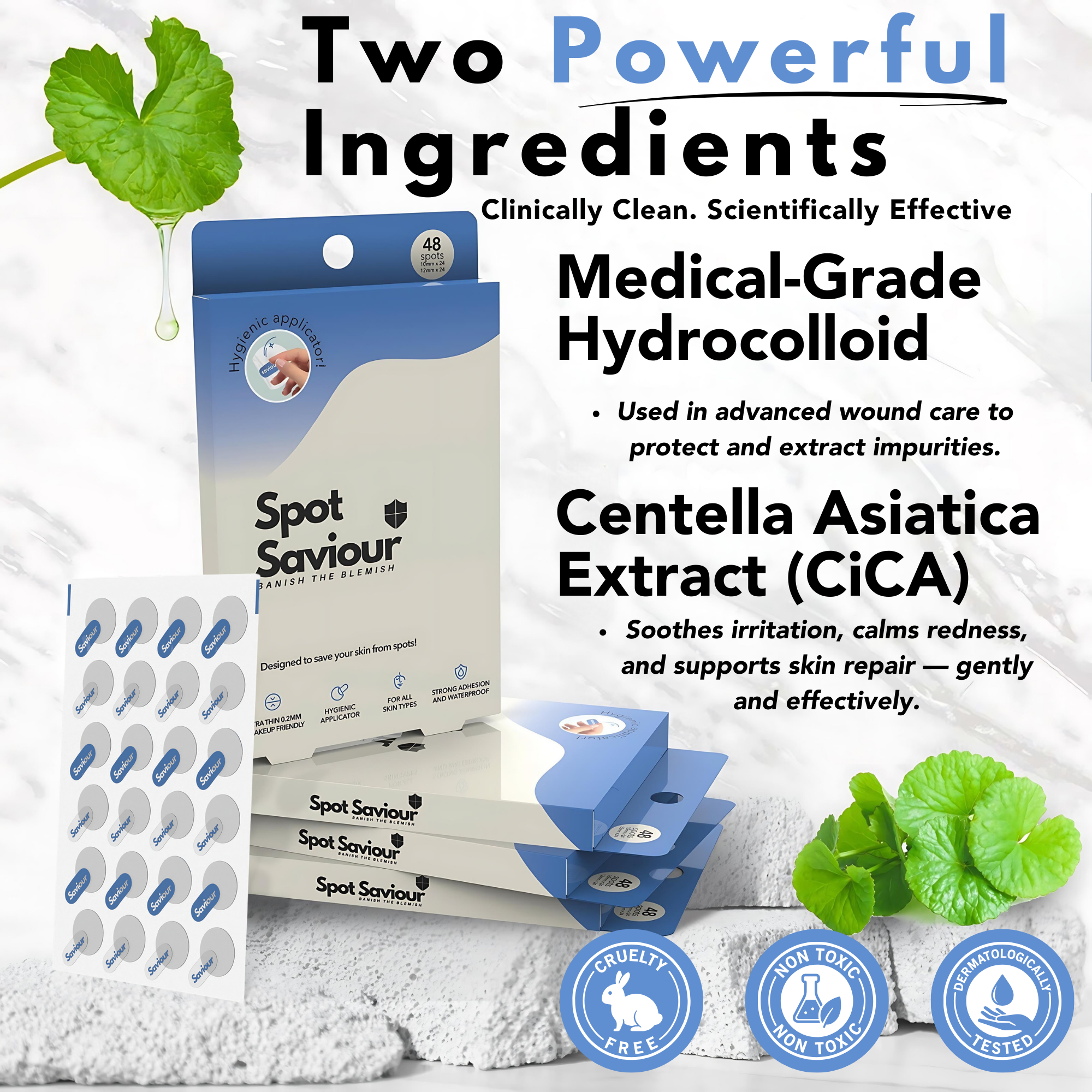 SPOT SAVIOUR Pimple Patches | 96 Hydrocolloid Spot Patches – Fast-Acting, Hygienic, Ultra-Thin, Dermatologist-Tested